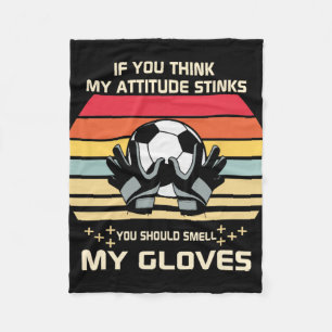 Clic Soccer Player Goalie Gloves Fleece Blanket