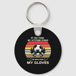 Clic Soccer Player Goalie Gloves Key Ring
