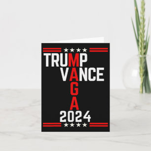 Clic Trump Vance 2024 Retro Stripe Trump Jd Vance  Card