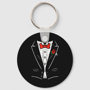 Clic Tuxedo Red Rose Costume Cool Valentines Day M Key Ring