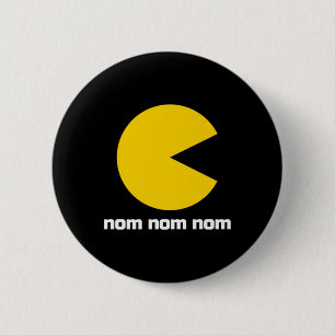 Clic Video Game Nom Nom Nom 6 Cm Round Badge