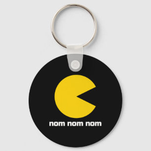 Clic Video Game Nom Nom Nom Key Ring