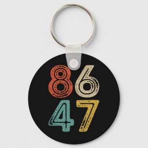 Clic Vintage 80s Style 8647 Anti Trump  Key Ring