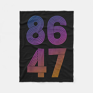 Clic Vintage 80s Style 86 47 Anti Trump _2 Fleece Blanket