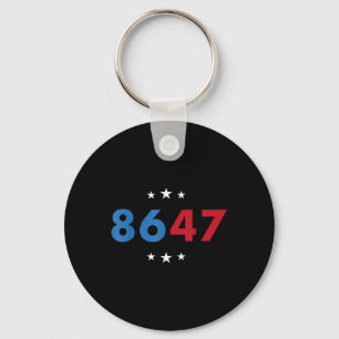 Clic Vintage 80s Style 86 47 Anti Trump 8647  Key Ring