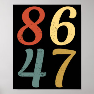 Clic Vintage 80s Style 86 47 Anti Trump 8647  Poster