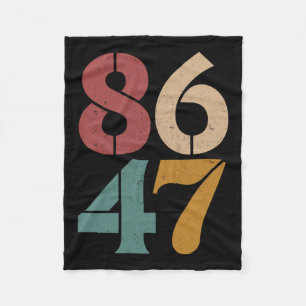 Clic Vintage 80s Style 86 47 Anti Trump  Fleece Blanket