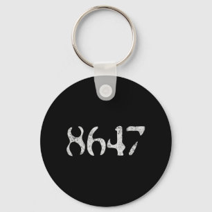 Clic Vintage 80s Style 86 47 Anti Trump Key Ring