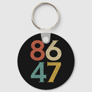 Clic Vintage 80s Style 86 47 Anti Trump Key Ring