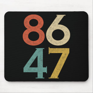 Clic Vintage 80s Style 86 47 Anti Trump  Mouse Pad