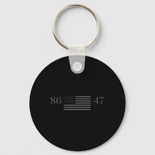 Clic Vintage 80s Style 86 47 Trump 8647  Key Ring