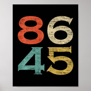 Clic Vintage Style 86 45 Anti Trump  Poster