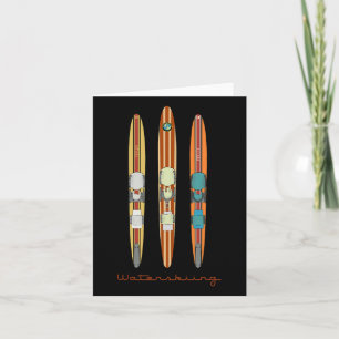 Clic Vintage Water Skis  Card
