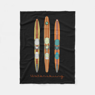 Clic Vintage Water Skis Fleece Blanket