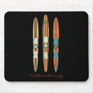 Clic Vintage Water Skis Mouse Pad