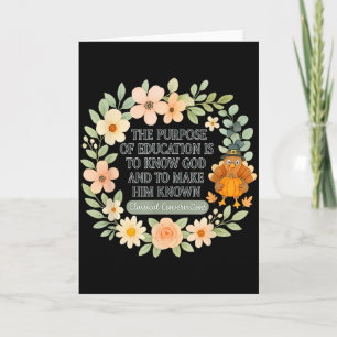 Clical Conversation Homeschool Mum Christian Flowe Card