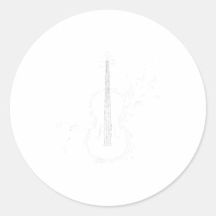 Clical Music Violin Player Gift Orchestra Violin _ Classic Round Sticker
