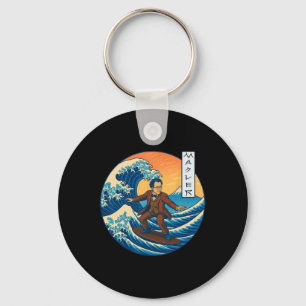 Clical Musician Mahler Ukiyo-e Surfing Key Ring