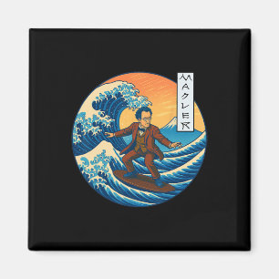 Clical Musician Mahler Ukiyo-e Surfing Magnet