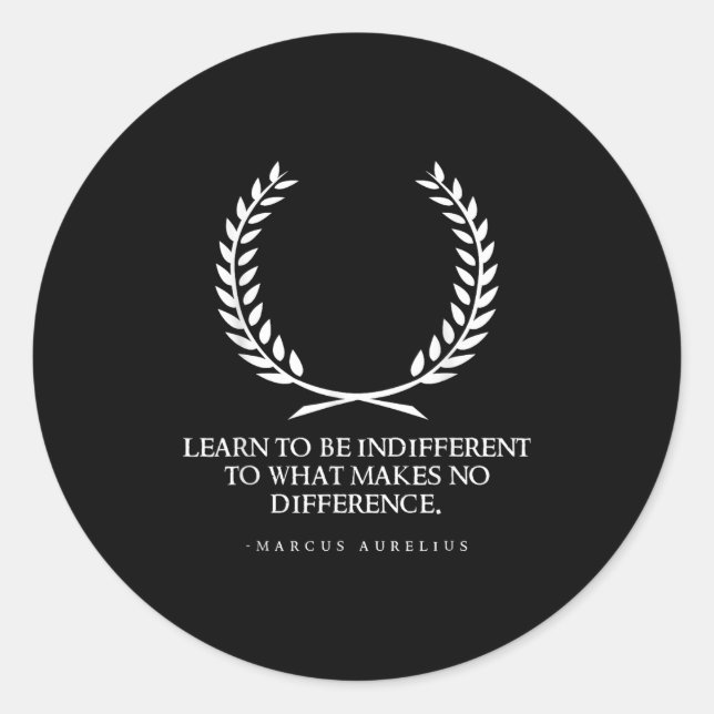 Clical Rome Stoic Philosophy Caesar Marcus Aureliu Classic Round Sticker (Front)