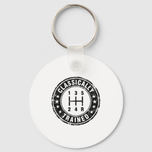 Clically Trained Car Guy Manual Transmission Stick Key Ring