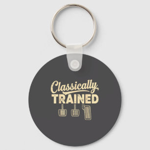 Clically Trained Retro Racing Three Pedals Manual Key Ring