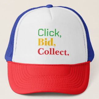 Click, Bid, Collect. Book tshirt Trucker Hat
