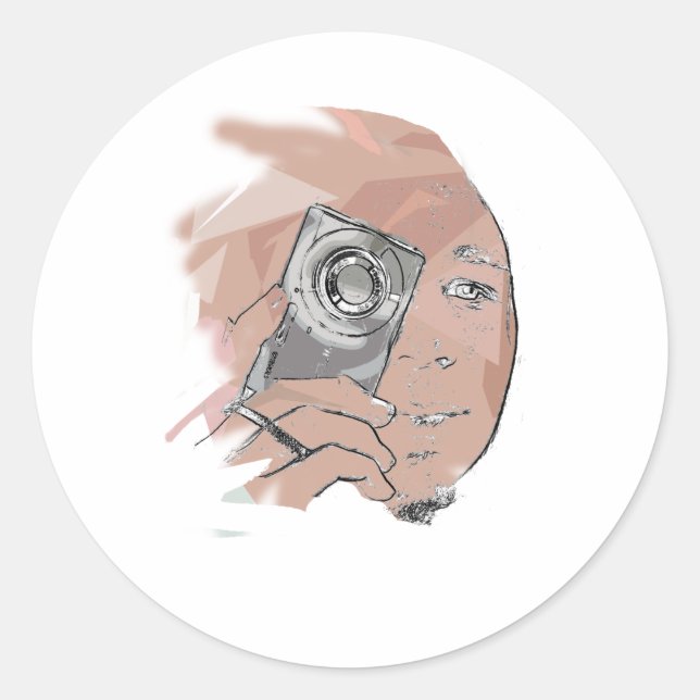 click classic round sticker (Front)