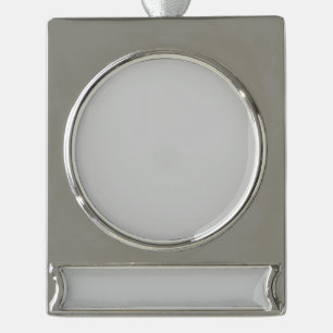 Click Customise it Change to Your Own Silver Plated Banner Ornament