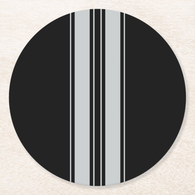 Click Customise to Change Grey to Your Colour Pick Round Paper Coaster (Front)