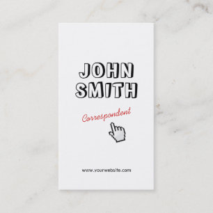 Click! Outline Text Correspondent Business Card