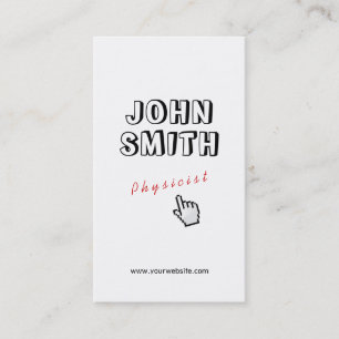 Click! Outline Text Physicist Business Card