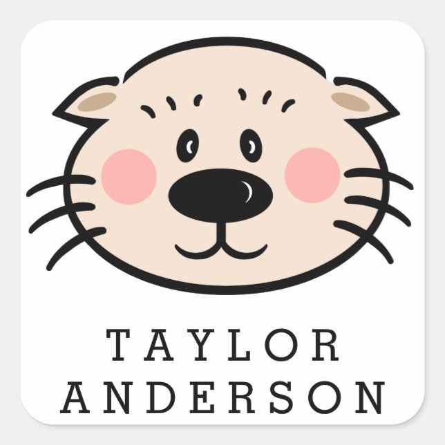 (click to change name) Ollie Square Sticker (Front)