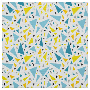 Click to favourite design  Yellow and blue triangl Fabric