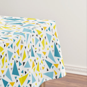 Click to favourite design  Yellow and blue triangl Tablecloth