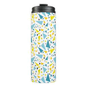 Click to favourite design Yellow and blue triangl Thermal Tumbler