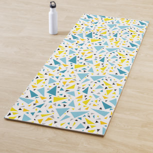Click to favourite design  Yellow and blue triangl Yoga Mat