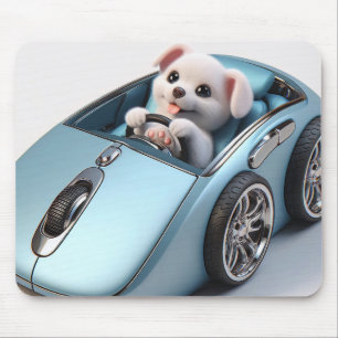 Click & Vroom: Puppy Driver Edition Mouse Pad