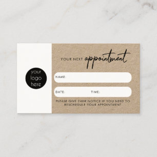 Client Appointment Card QR Code Business Logo