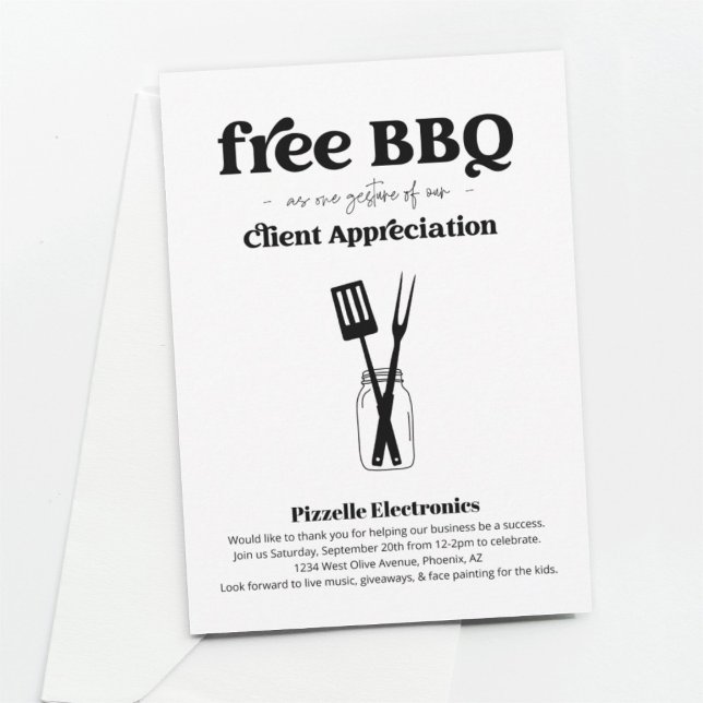Client Appreciation Business BBQ Party Invitation (Creator Uploaded)