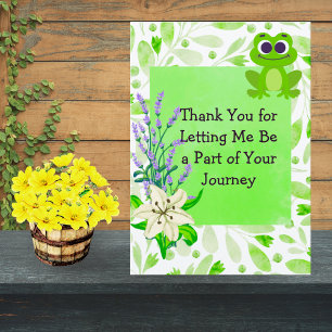 Client Appreciation Note – Green Pastel Floral Thank You Card