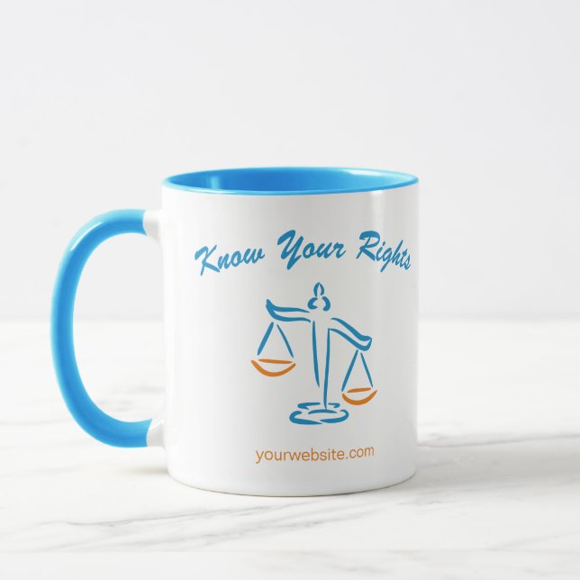 Client gift idea. Law firm, Lawyer, Attorney. Mug (Left)