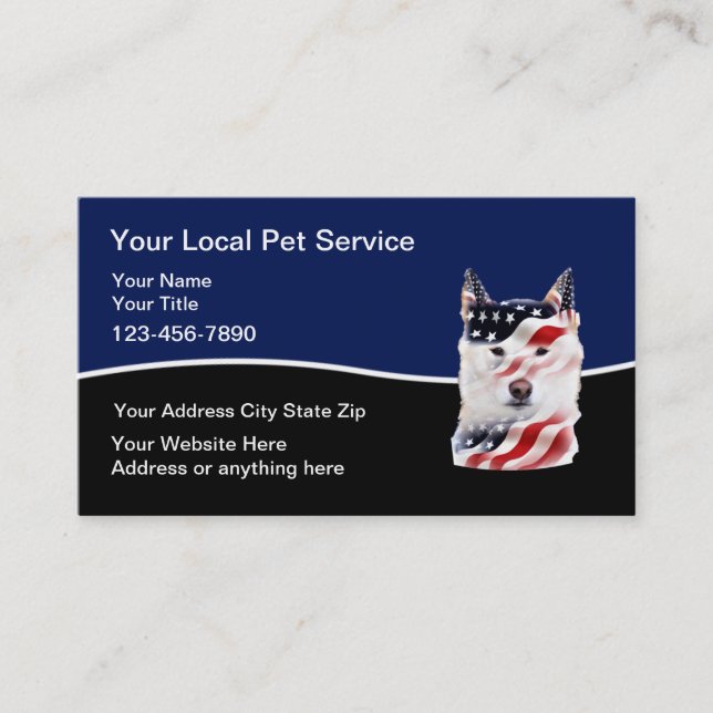 Client Logo Pet Care Business Card (Front)