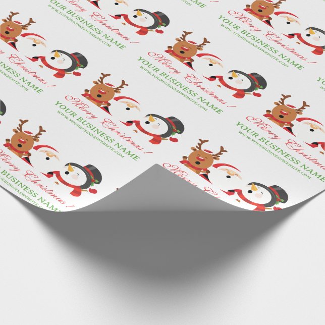  Client or Employee Christmas Gift Wrapping Paper (Corner)