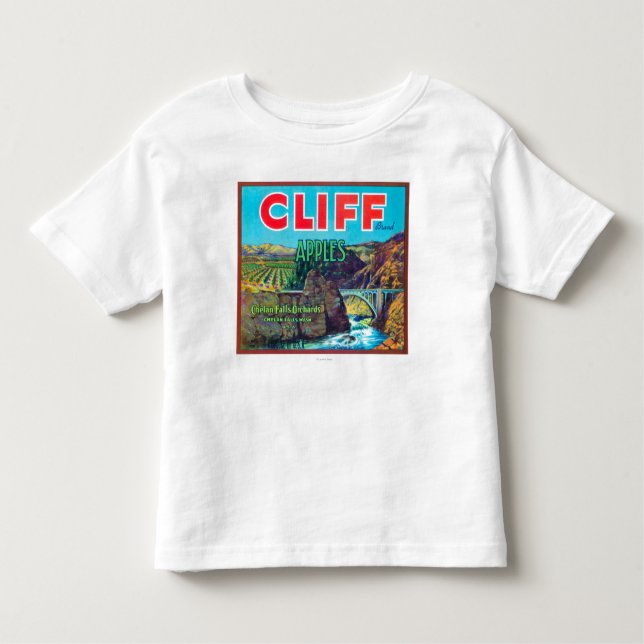 Cliff Apple Label - Chelan Falls, WA Toddler T-Shirt (Front)