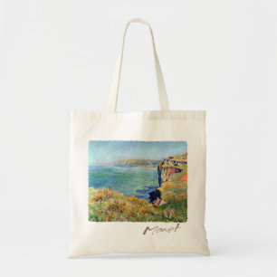 Cliff at Grainval by Claude Monet Tote Bag