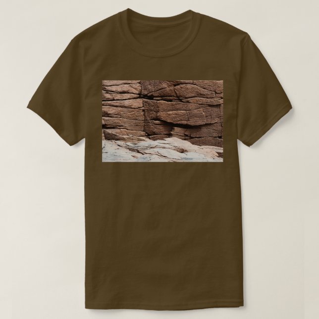 Cliff at Thunder Hole Acadia National Park Maine T-Shirt (Design Front)