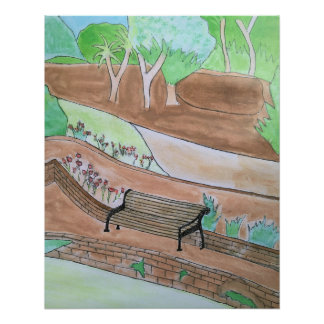 Cliff Bench Essex/Southend Poster