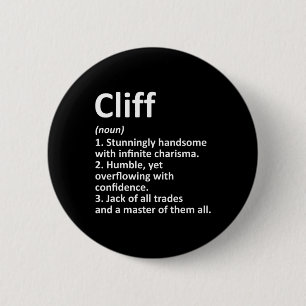 Cliff Definition Personalized Name Funny Birthday 6 Cm Round Badge