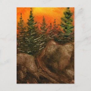 "Cliff Hanger #11" Country Roads Postcard